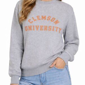 Hillflint Clemson University Gray Crewneck Sweatshirt XS